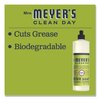 Mrs. Meyers Clean Day Dish Soap, Lemon Scent, 16 oz, Bottle, 6PK 650393